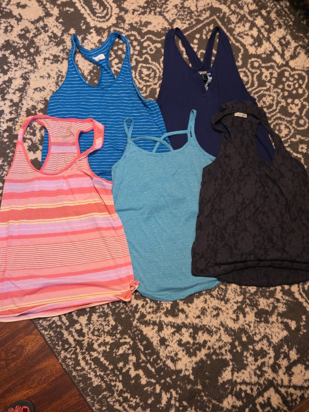 Mixed Women's Racerback & Tank Top Bundle - Blue, Navy, Coral, Teal, Black